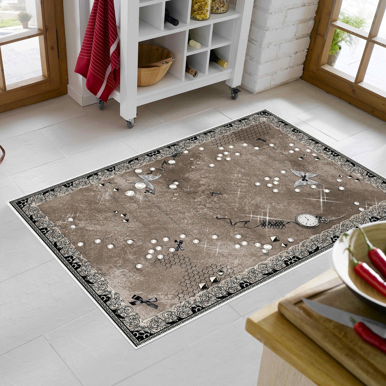 Covor, Mu118, 80x150 cm, Cafeniu - imagine 5